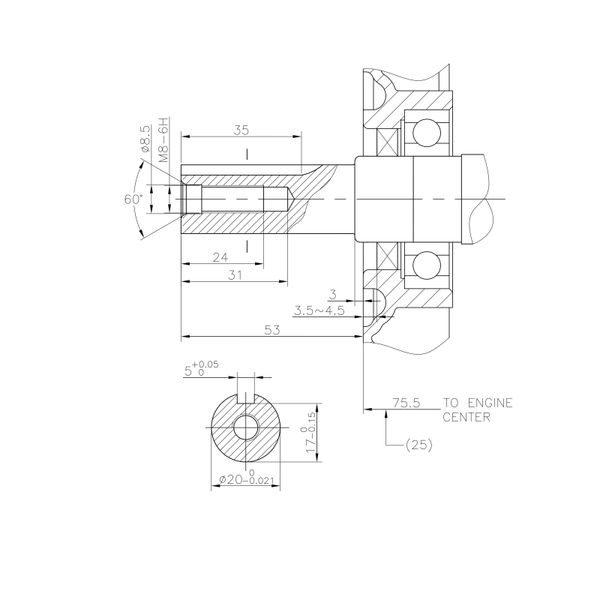 Benzinmotor Loncin G200F/A G200F/A Foto