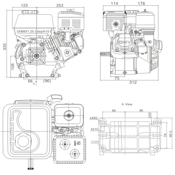 Petrol engine Loncin G200F/A G200F/A Photo