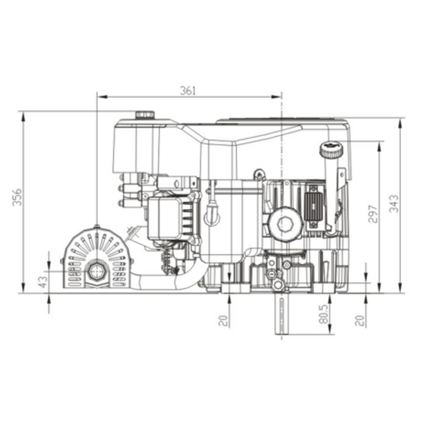 Petrol engine Loncin LC2P82FD LC2P82FD Photo