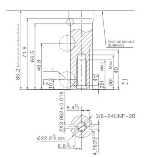 Benzinmotor Loncin LC1P70FC/2 mit Gasregler LC1P70FC/2 Foto