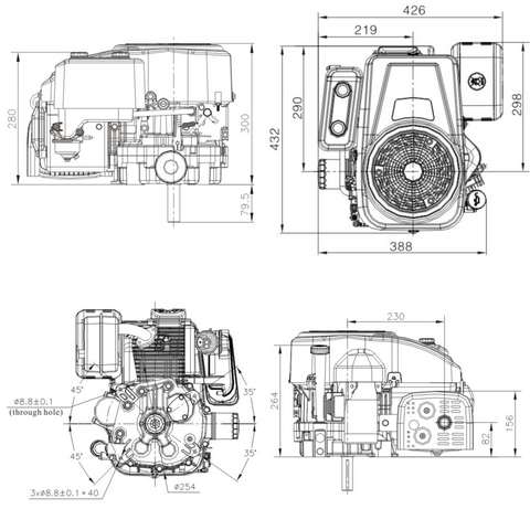 LONCIN Motor LC1P92F-1 (25,4/80)