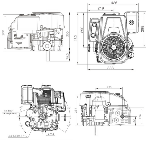 Petrol engine Loncin LC1P92F-1 LC1P92F-1 Photo