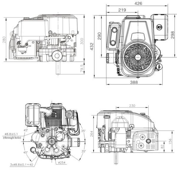 Benzinmotor Loncin LC1P92F-1 LC1P92F-1 Foto