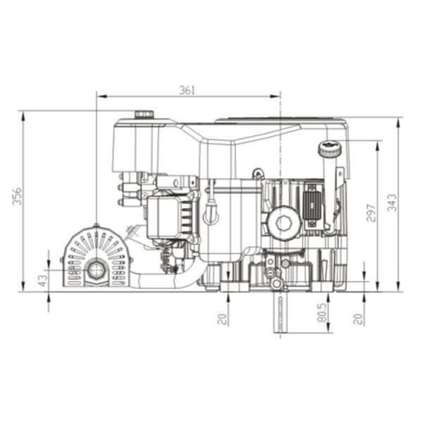 Benzinmotor Loncin LC2P77F LC2P77F Foto