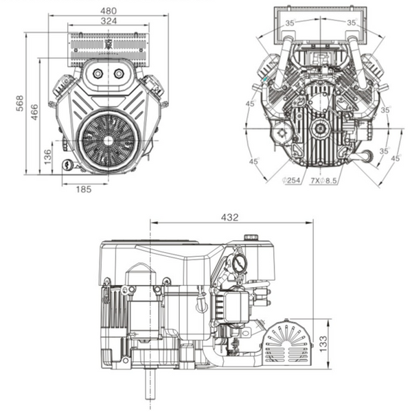 Benzinmotor Loncin LC2P77F LC2P77F Foto