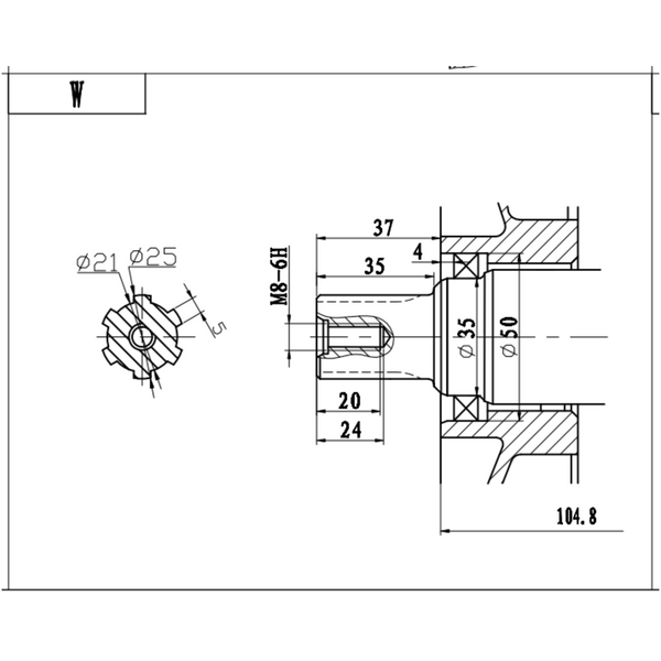 Diesel engine Weima WM186FBE with splined shaft (25 mm) WM186FBE Photo