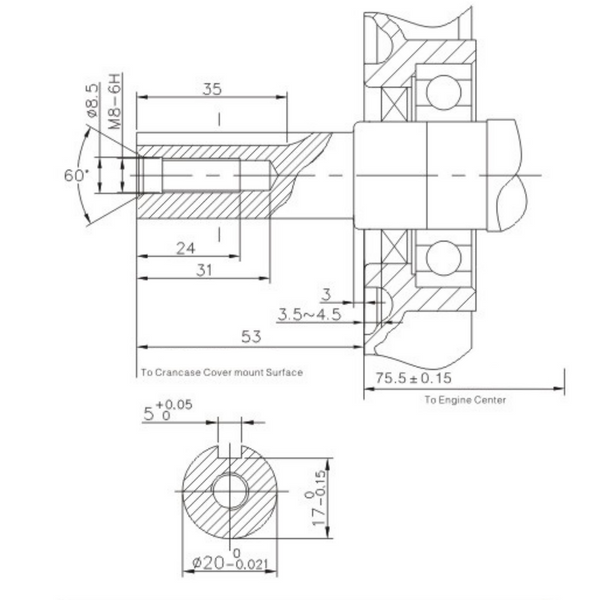 Petrol engine Loncin LC170F-2 (20 mm) LC170F-2 Photo