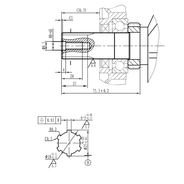 Petrol engine with splined shaft (25 mm) 3900003041-1 Photo