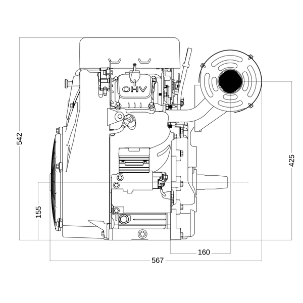 Petrol engine Loncin LC2V90FD LC2V90FD Photo