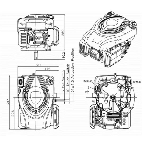 Petrol engine Loncin LC1P65FE LC1P65FE Photo