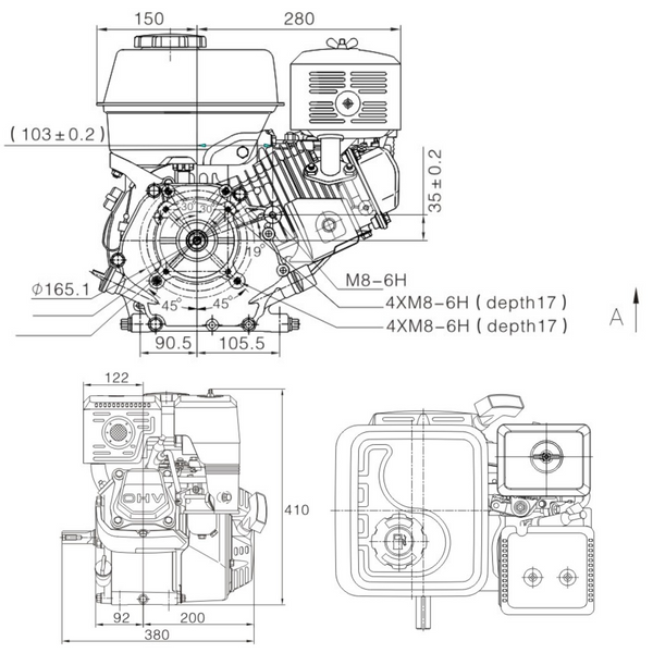 Petrol engine Loncin G270F G270F Photo