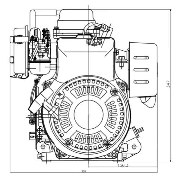 Petrol engine Loncin LC165F-3H LC165F-3H Photo