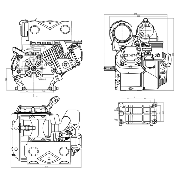 Petrol engine Loncin LC168F-2H LC168F-2H Photo